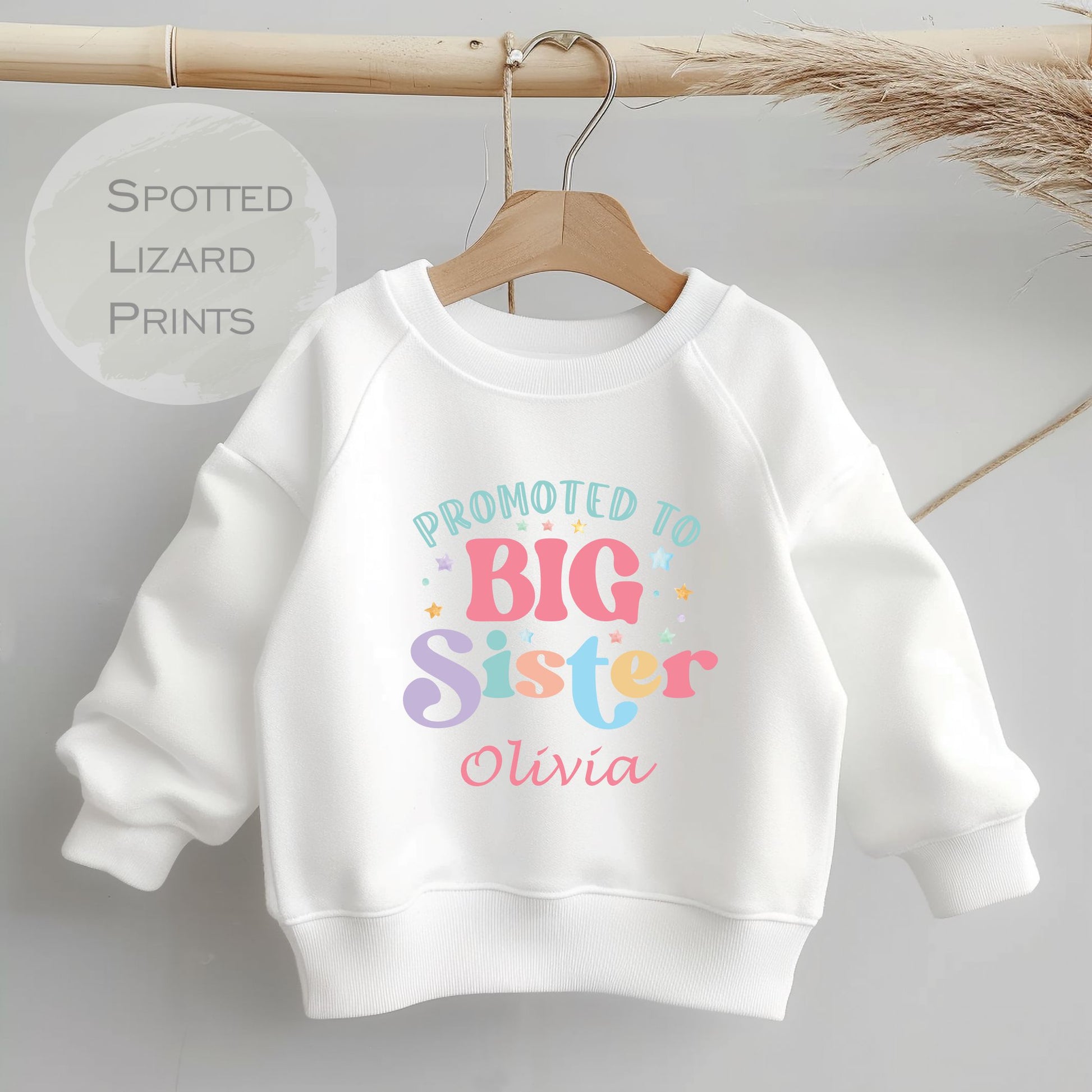 Big Sister sweatshirt. Personalised Kids Jumper. Going to be a Big Sister