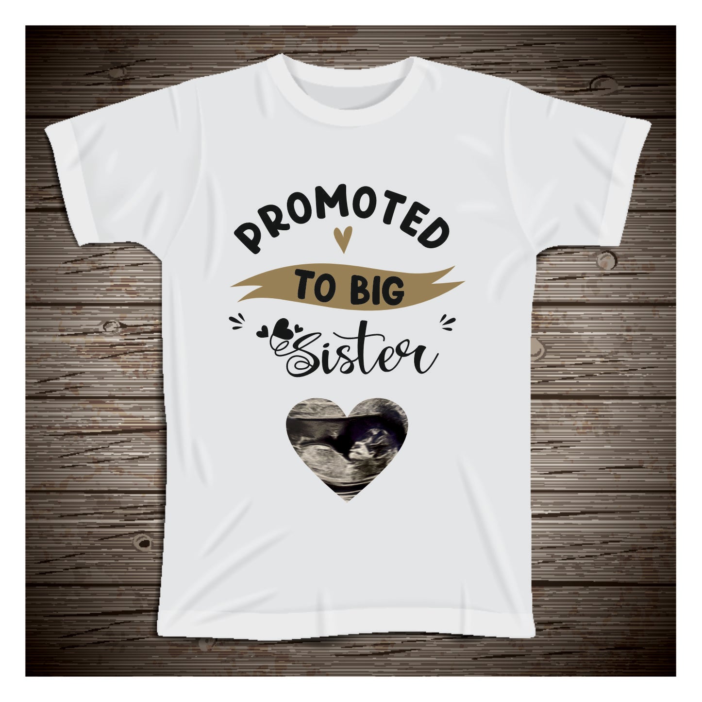 promoted to a sibling personalised T-Shirt for kids