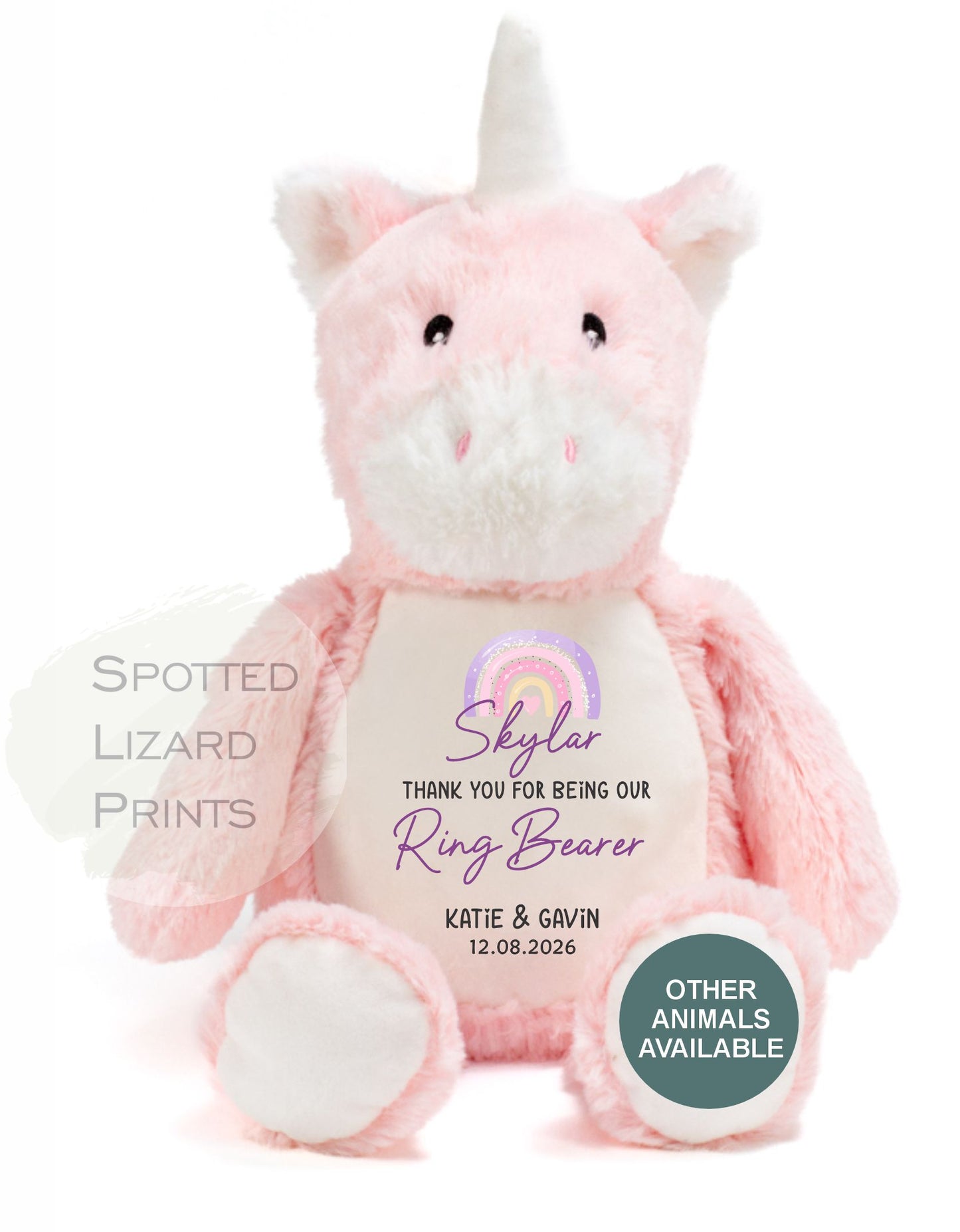personalised flower girl teddy