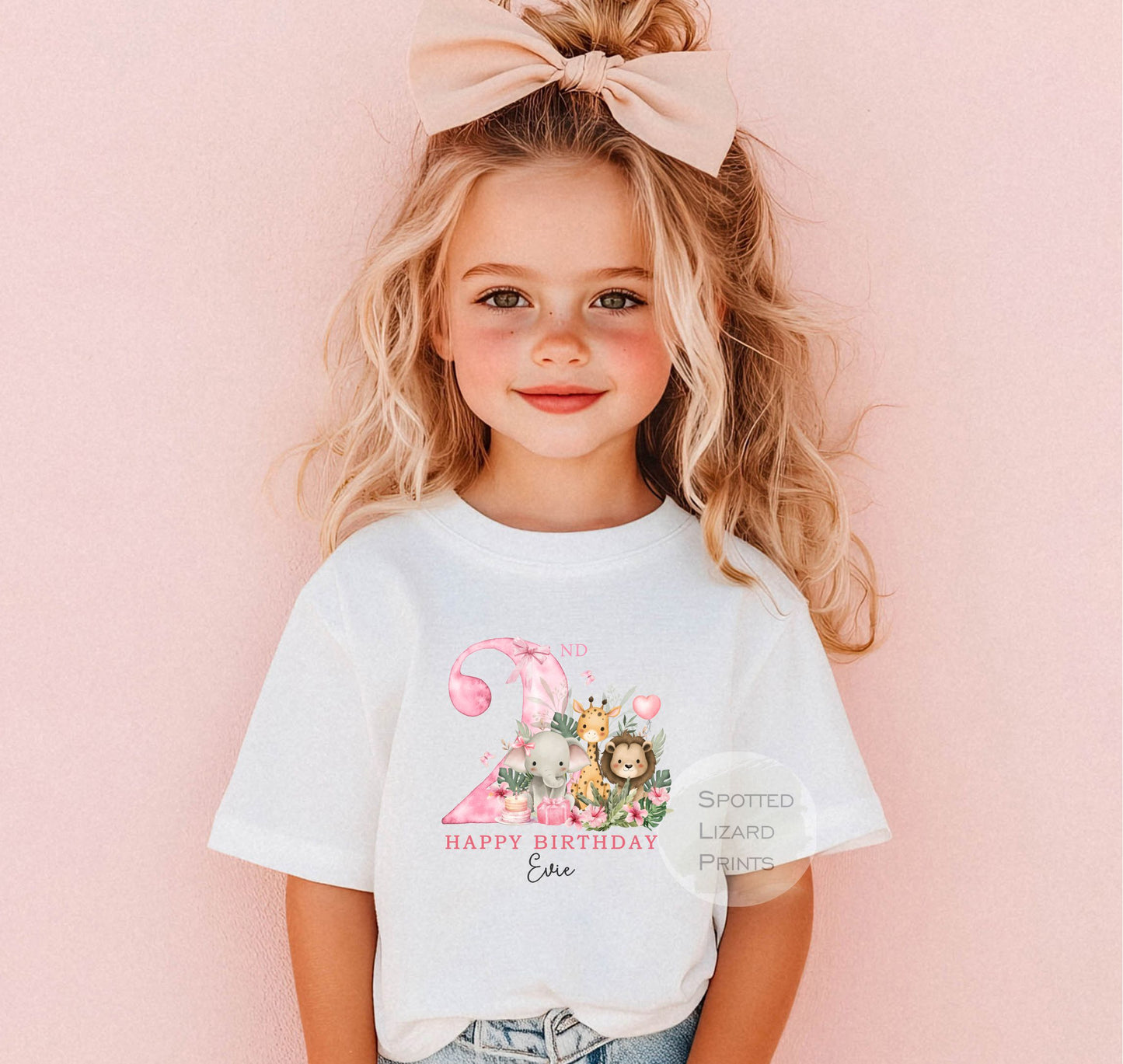 Personalised Safari 2nd Birthday Sweatshirt Second Birthday Sweatshirt, Jungle 2nd Birthday T-shirt Two Birthday Gifts  Birthday Girl Jumper