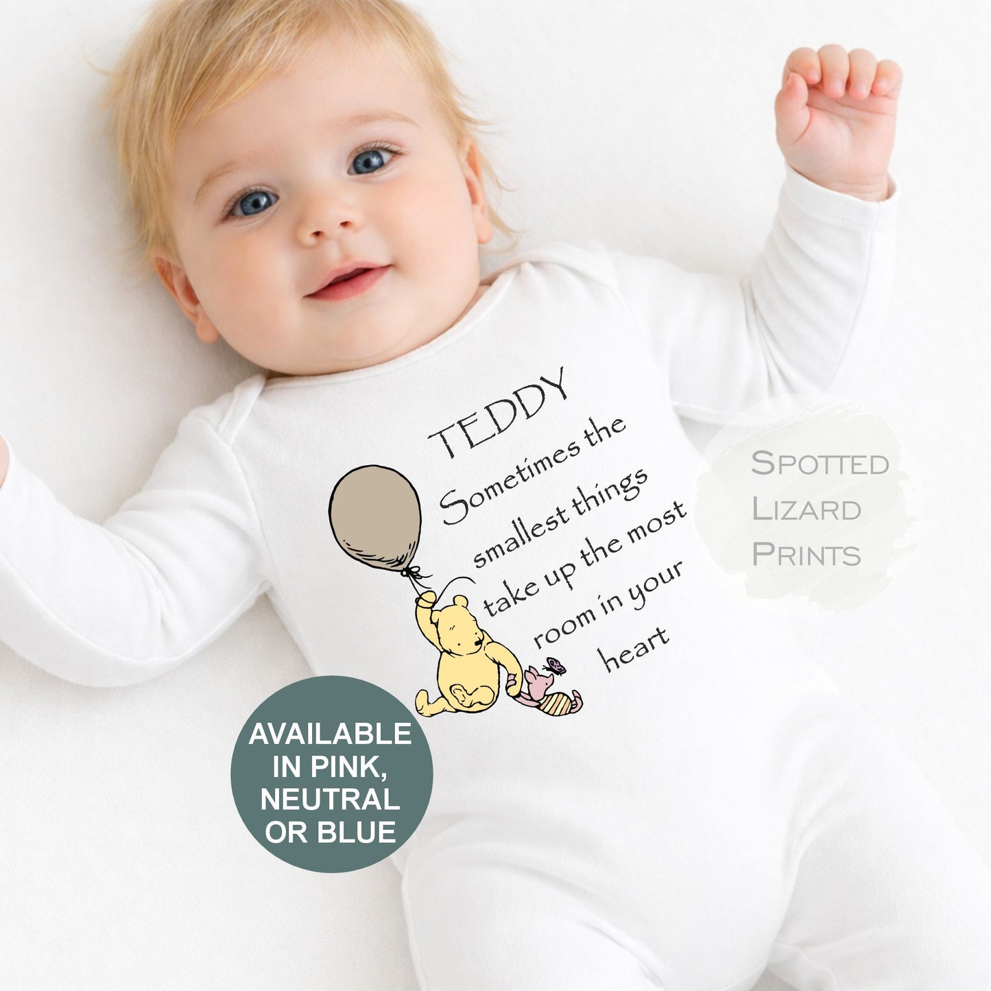 Winnie the Pooh Smallest Things take up the most room in your heart Baby Personalised Outfit 
