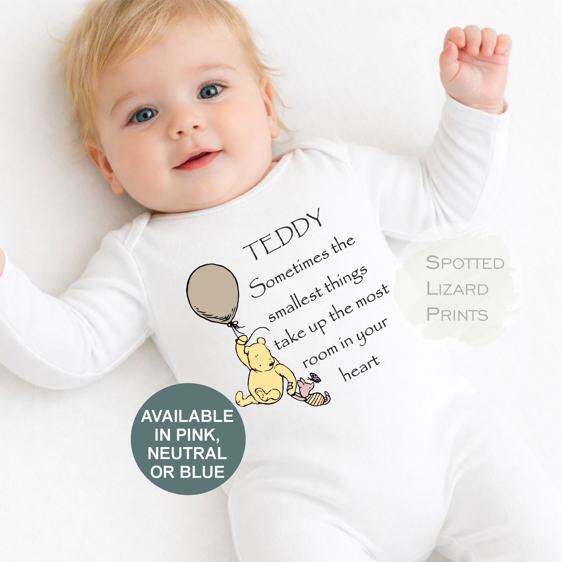 Winnie the Pooh Smallest Things take up the most room in your heart Baby Personalised Outfit 