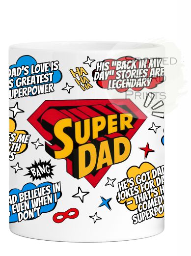 Superdad Mug Dad Mug, Fathers Day Dads, Coffee Mugs Best Dad mug, Best Daddy Ever, First Dad Gift Idea Super Dad mug