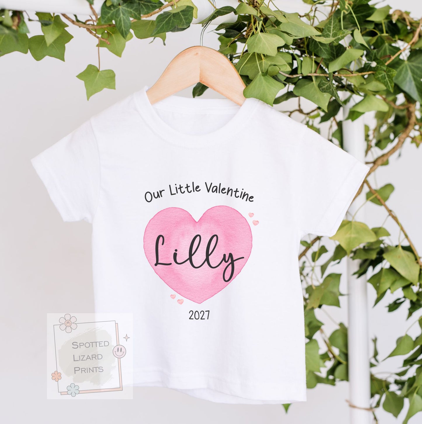 Personalised Our Little Valentine Baby Outfit, Custom Baby Bodysuit, First Valentine's Day Gift, Heart Name Romper, Baby Bib, Vest, T-Shirt