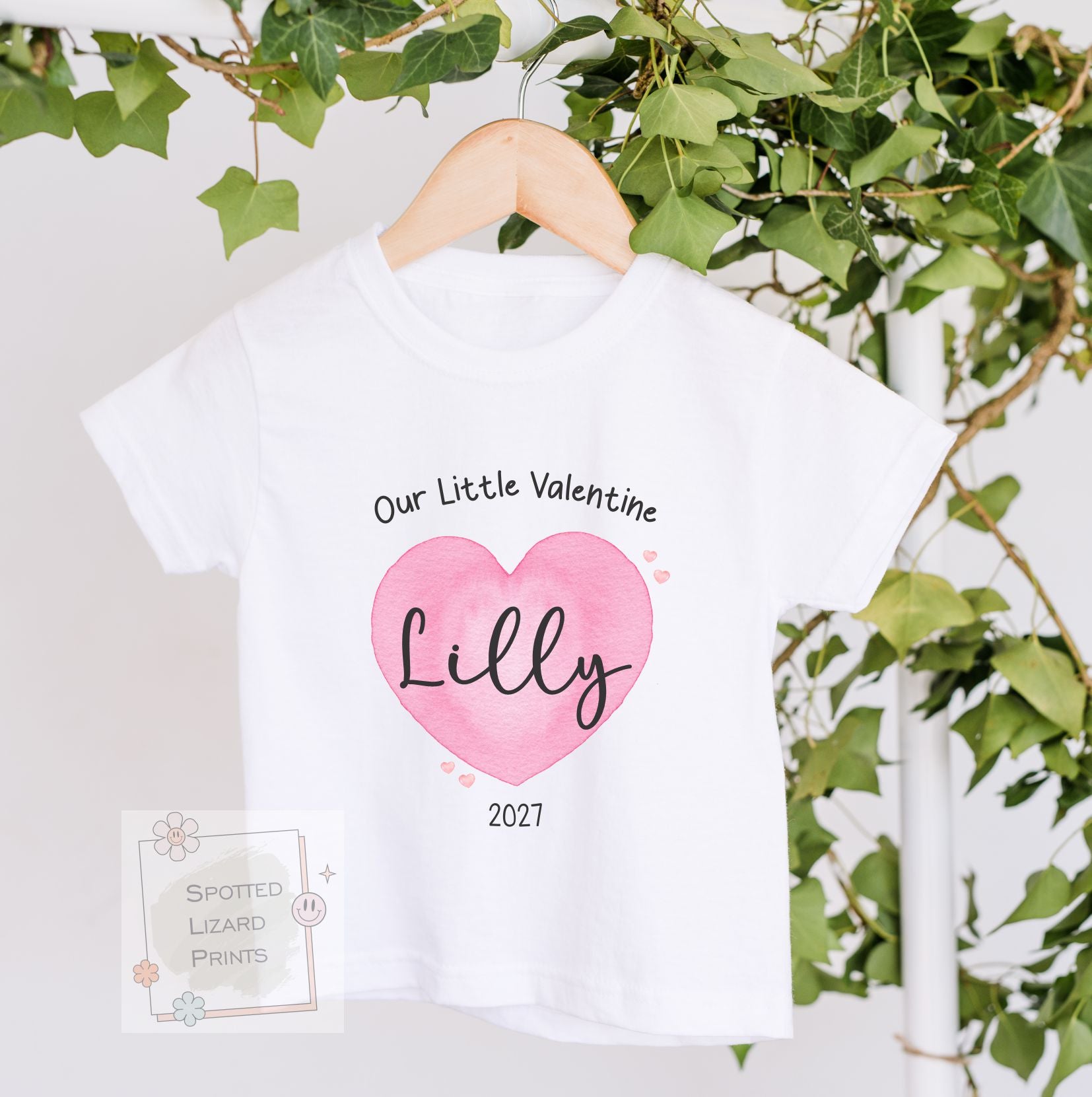 Personalised Our Little Valentine Baby Outfit, Custom Baby Bodysuit, First Valentine's Day Gift, Heart Name Romper, Baby Bib, Vest, T-Shirt