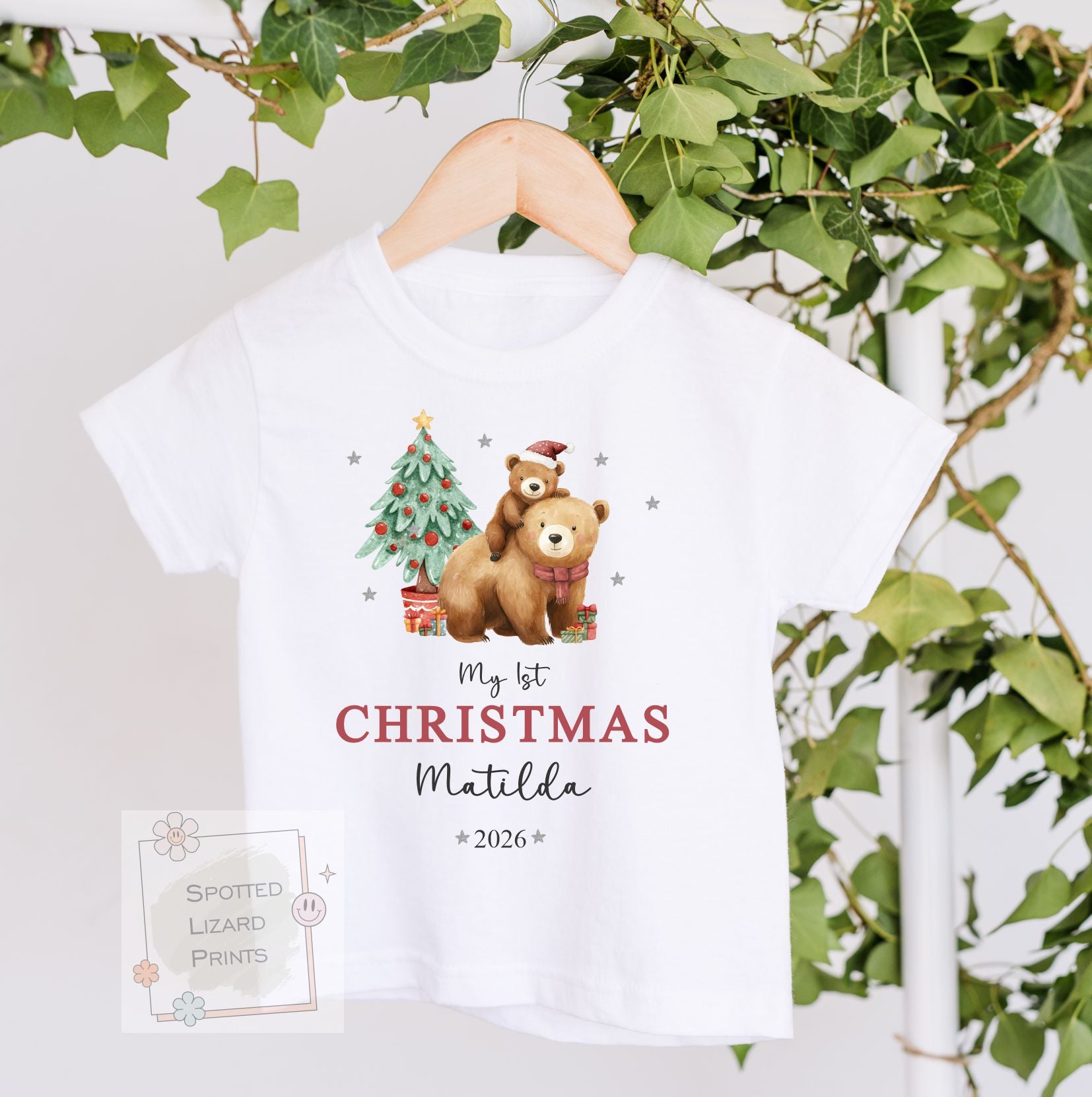 Personalised My First Christmas Baby Bodysuit | Custom Baby Christmas Outfit | First Christmas Gift | Baby Bear Christmas Sweatshirt