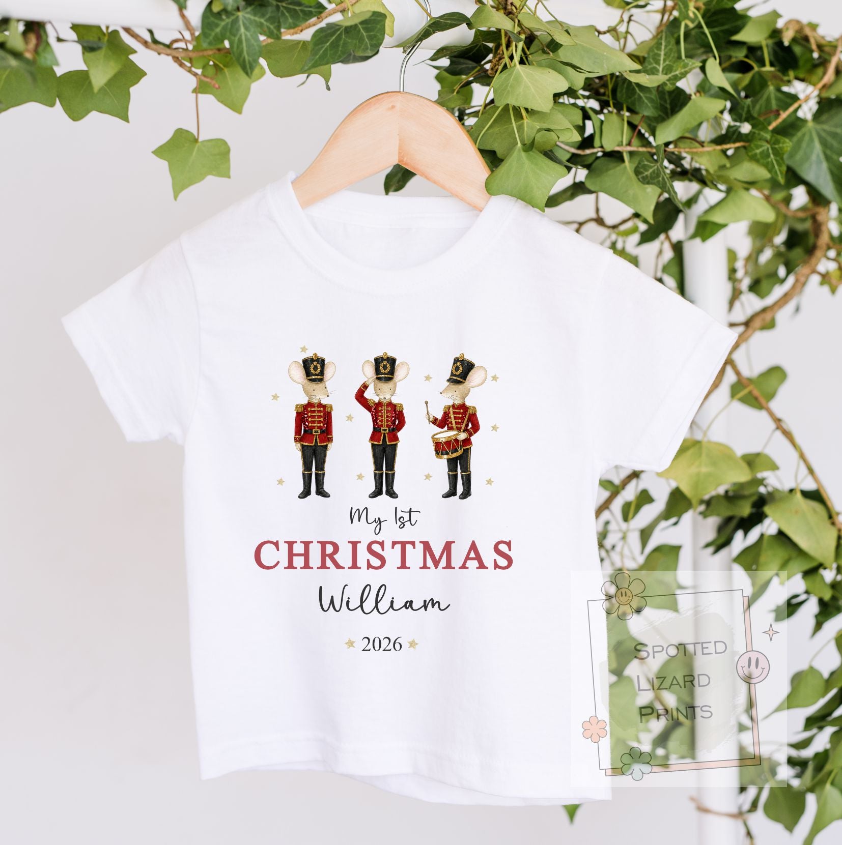 Personalised Baby First Christmas Outfit, Nutcracker Mouse Christmas Baby Vest, Sleepsuit, Bib, T-Shirt or Jumper, 1st Christmas Gift