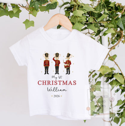 Personalised Baby First Christmas Outfit, Nutcracker Mouse Christmas Baby Vest, Sleepsuit, Bib, T-Shirt or Jumper, 1st Christmas Gift