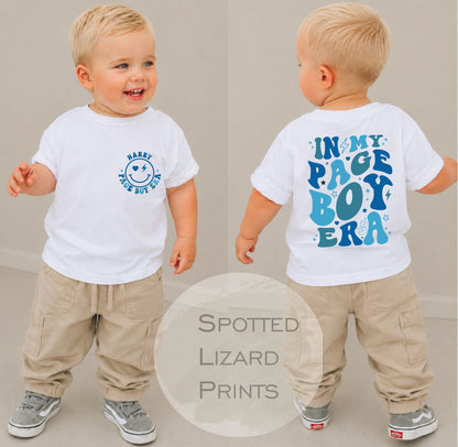Personalised Page Boy Era Kids T-Shirt, Custom Name Wedding Shirts, Ring Bearer Outfit, Wedding Day Kids Tee, Page Boy Gift, Gift for Kids