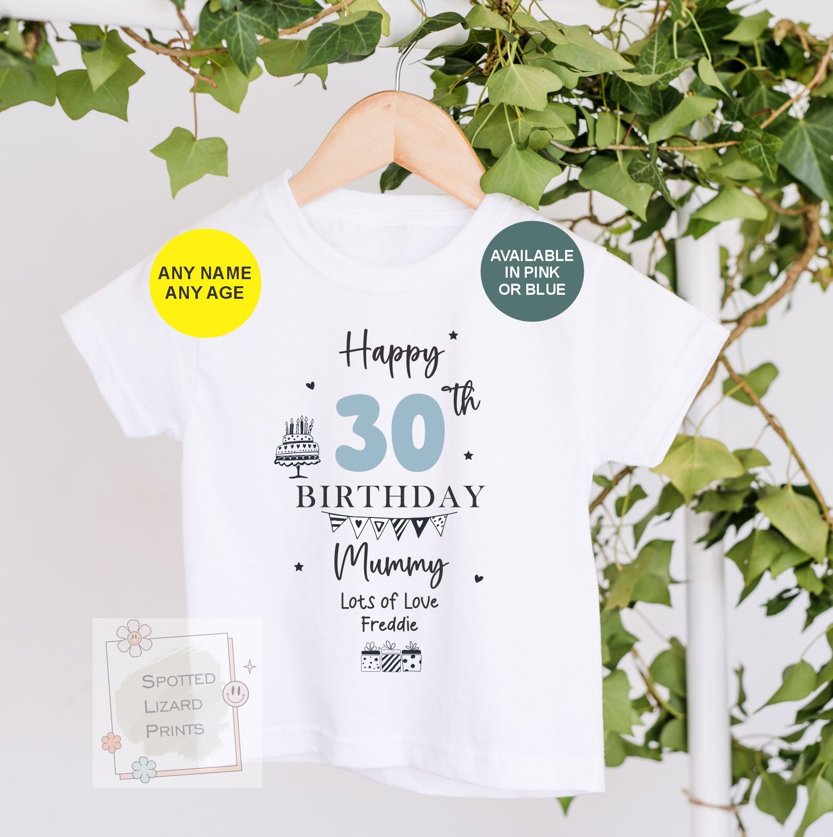 Personalised Happy Birthday Mummy Baby Vest | 30th 40th 50th 60th Birthday | Sleepsuit Gift from Baby | Mum Birthday, Mummy Birthday T-shirt