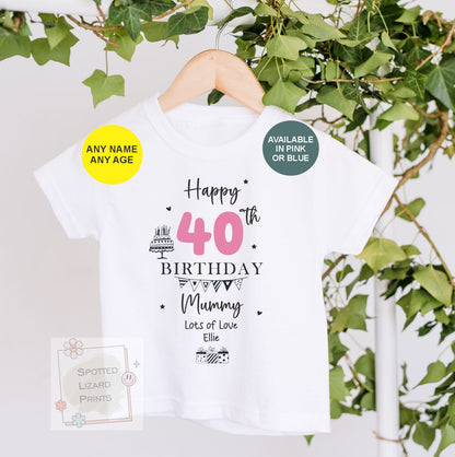 Personalised Happy Birthday Mummy Baby Vest | 30th 40th 50th 60th Birthday | Sleepsuit Gift from Baby | Mum Birthday, Mummy Birthday T-shirt