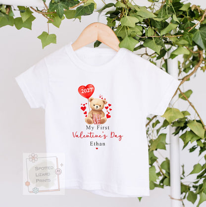 Personalised My First Valentine's Day Baby tee | 1st Valentine's Day Baby Sleepsuit & Vest | Baby Valentine Outfit | Valentine Sweatshirt