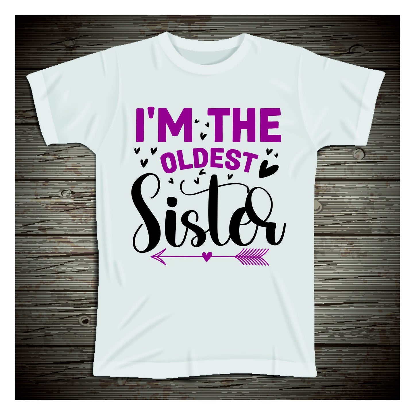 Promoted to Big Sister Sibling Kids T-Shirt Oldest Sister Pregnancy announcement