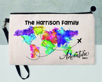 Personalised Family Passport Holder - Travel Documents Holder - Holiday Documents Pouch - Mr & Mrs Wedding Gift