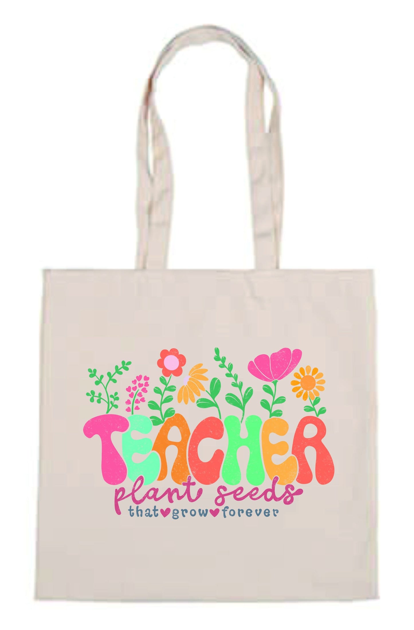 Personalised Teacher Plant Seeds To Grow Forever Tote Bag | Thank You Teacher Gift