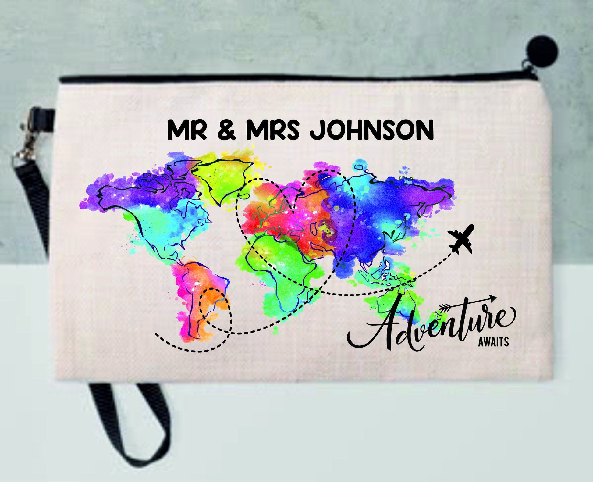 Personalised Family Passport Holder - Travel Documents Holder - Holiday Documents Pouch - Mr & Mrs Wedding Gift