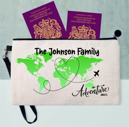 Personalised Family Passport Holder Travel Documents Holder Pouch Holiday Items Mr & Mrs Wedding Gift