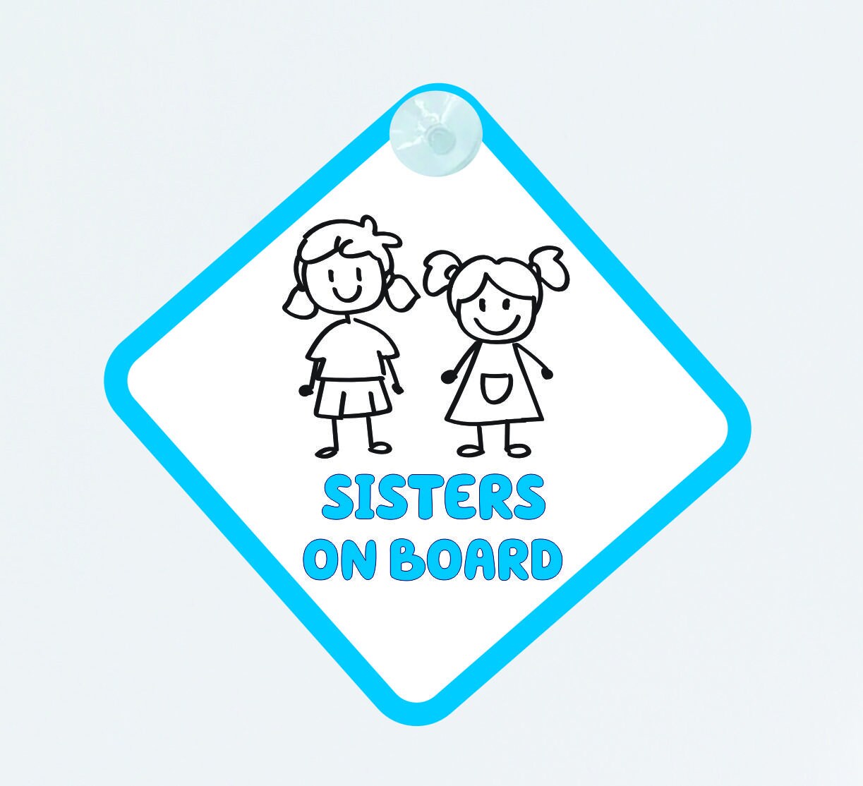 Personalised Stick Family Car Sign - Baby on Board | Child on Board