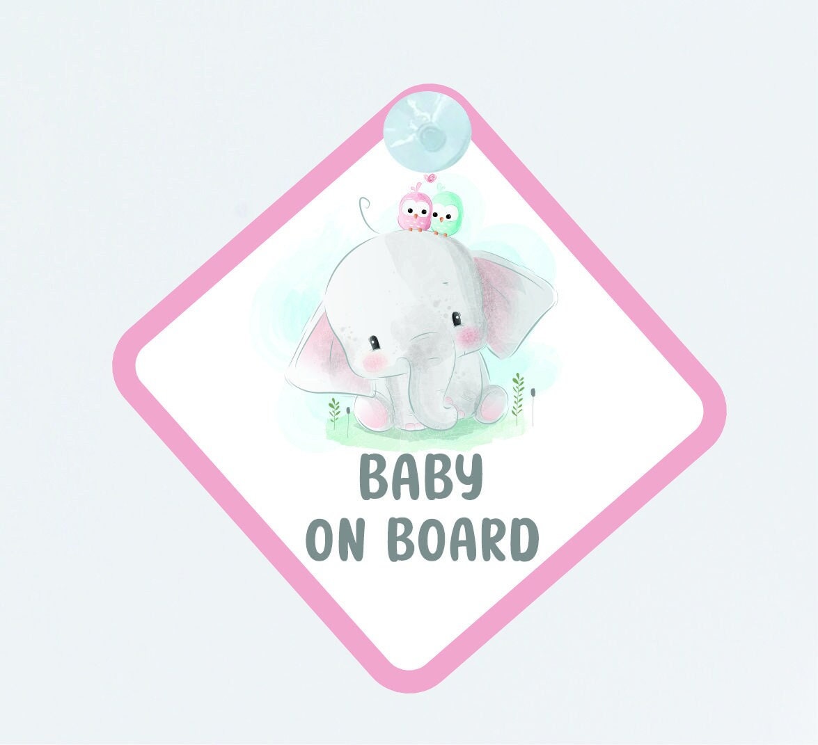 Elephant Baby on Board Car Sign - Baby on Board | Child on Board