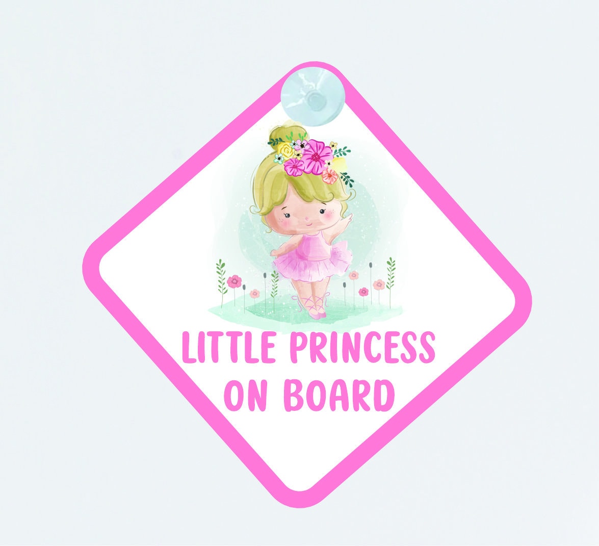 Little Princess Baby on Board Car Sign - Baby on Board | Child on Board