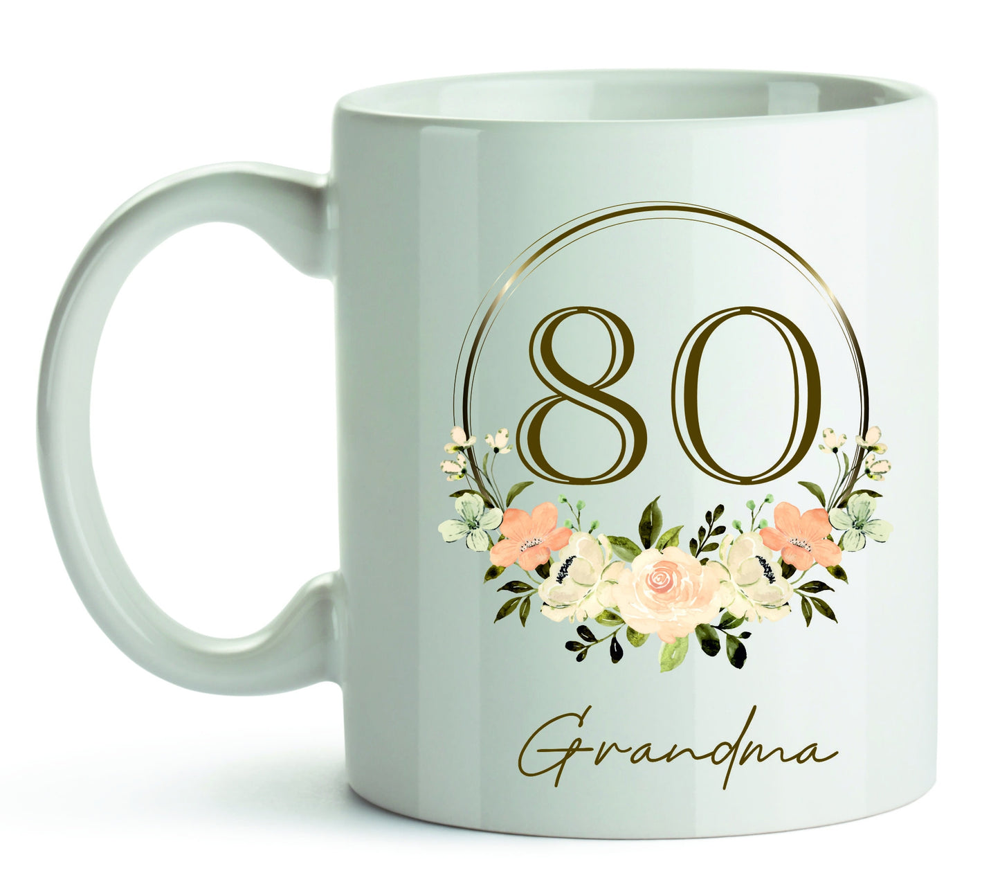 Personalised Ceramic Mug & Coaster - Age and Name 18th 21st 50th 60th 70th 80th 90th 100th Birthday Gift