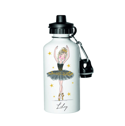 Personalised Cute Little Ballet Girl Water Bottle Kids school bottle