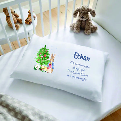 Christmas Pillow Case, Personalised Pillow, Christmas Eve Box Filler, Christmas Eve Pillowcase, Christmas Eve Box, White Pillow Cover