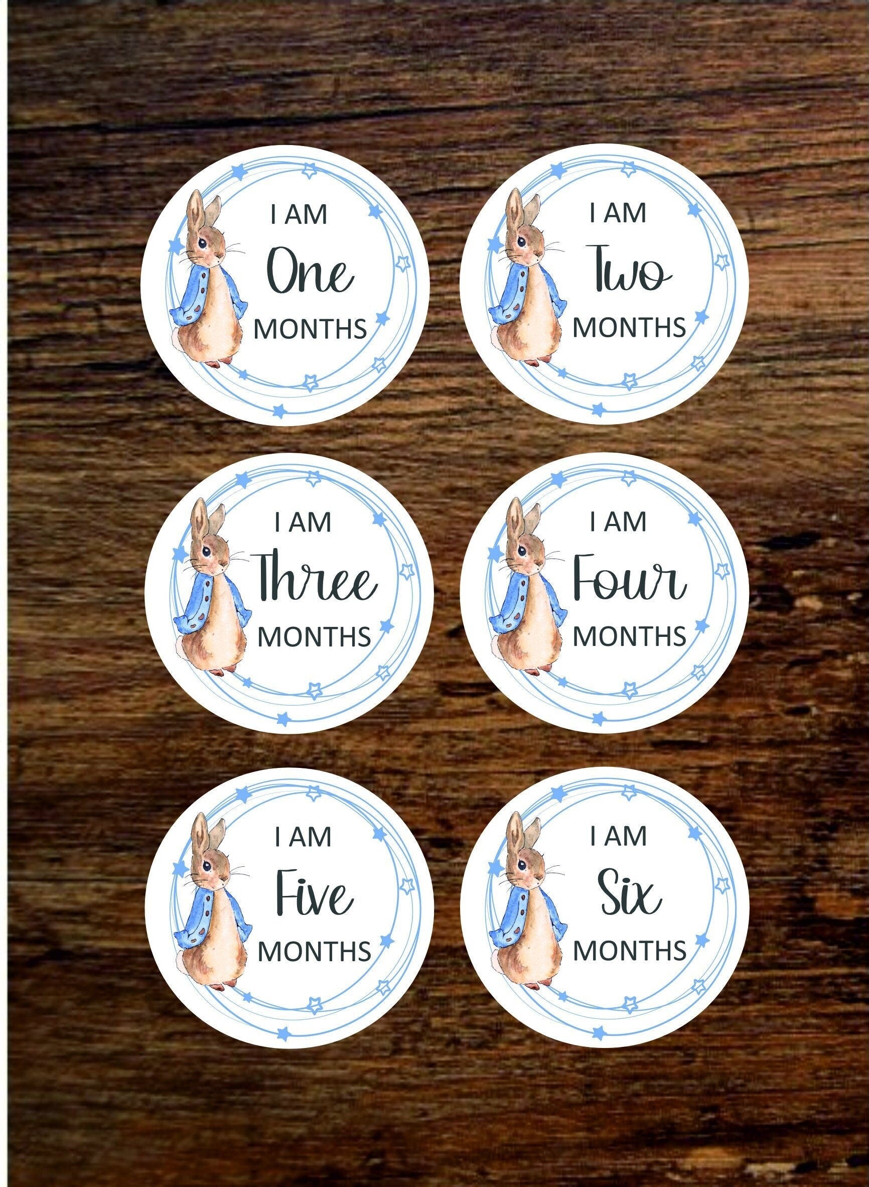 Baby Milestones Coasters, 1 Month to 12 Months, Photo Prop, Baby Shower Gift, New Baby, Peter Rabbit, New Mum Gift, Welcome to the World