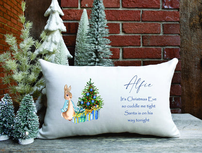 Christmas Pillow Case, Personalised Pillow, Christmas Eve Box Filler, Christmas Eve Pillowcase, Christmas Eve Box, White Pillow Cover