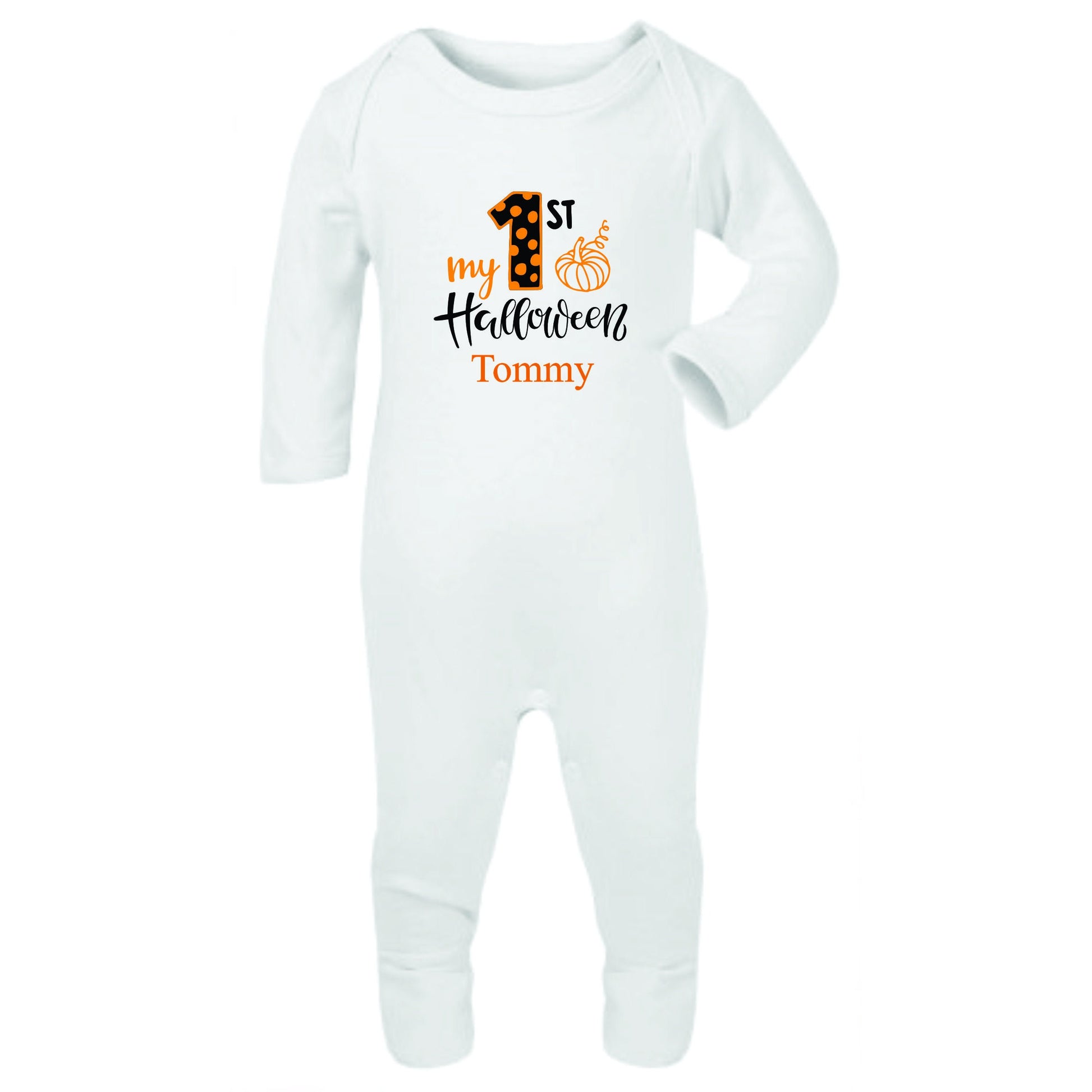 Personalised First Halloween Baby Romper Baby Halloween Costume Gift Personalised First Halloween Sleepsuit