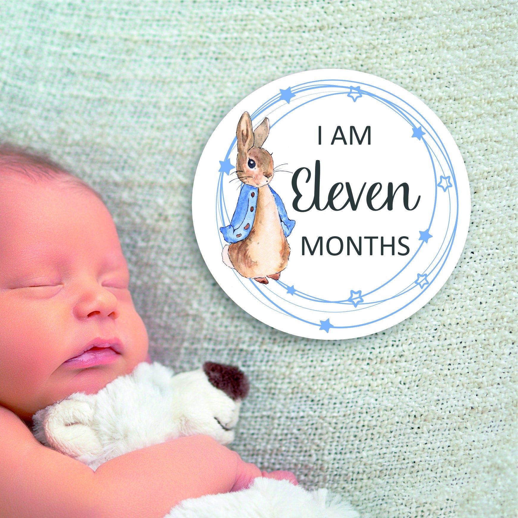 Baby Milestones Coasters, 1 Month to 12 Months, Photo Prop, Baby Shower Gift, New Baby, Peter Rabbit, New Mum Gift, Welcome to the World