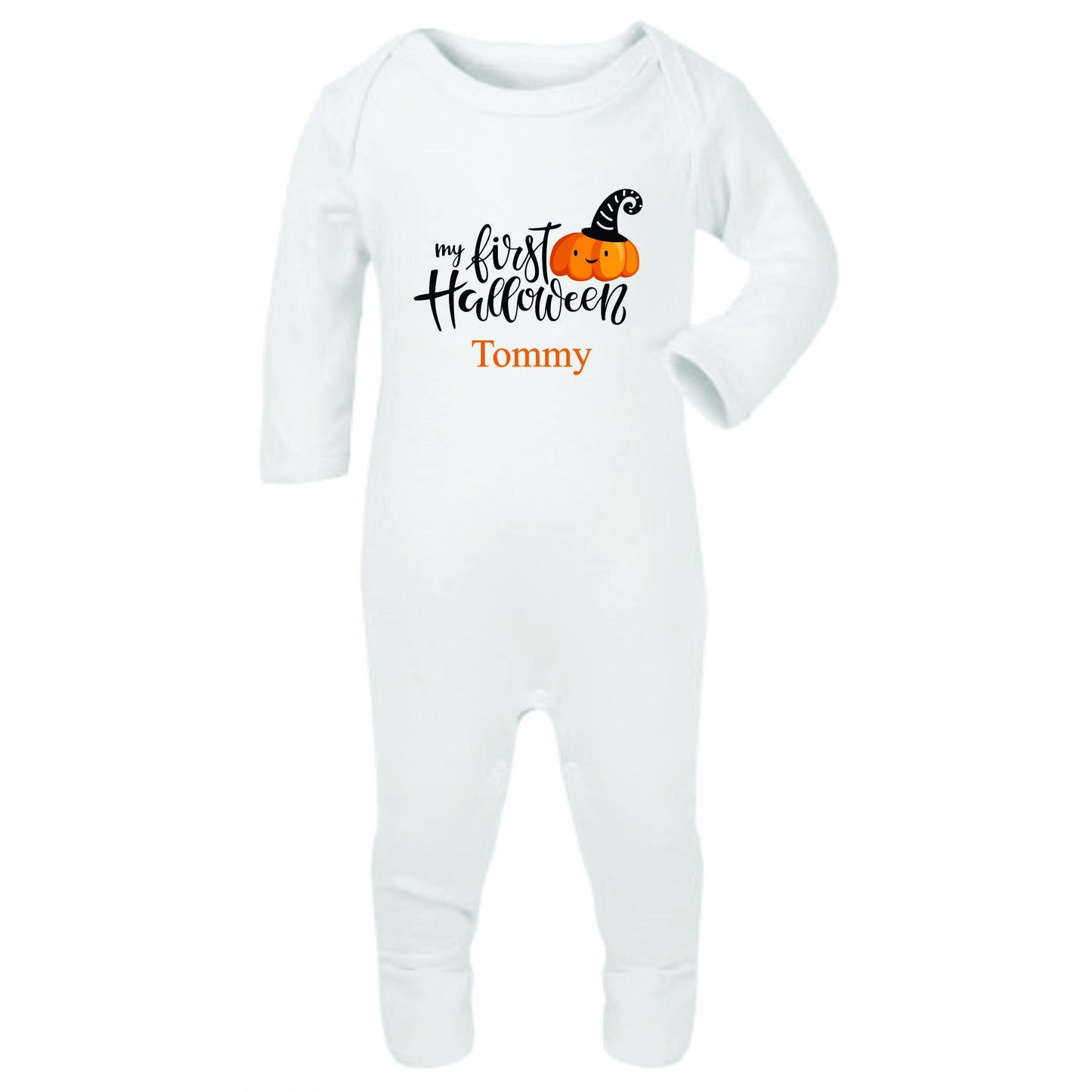 Personalised First Halloween Baby Romper Baby Halloween Costume Gift Personalised First Halloween Sleepsuit