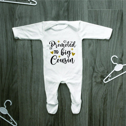 Promoted to Big Cousin Baby Vest/Rompersuit/T-shirt | New Cousin - Baby Announcement