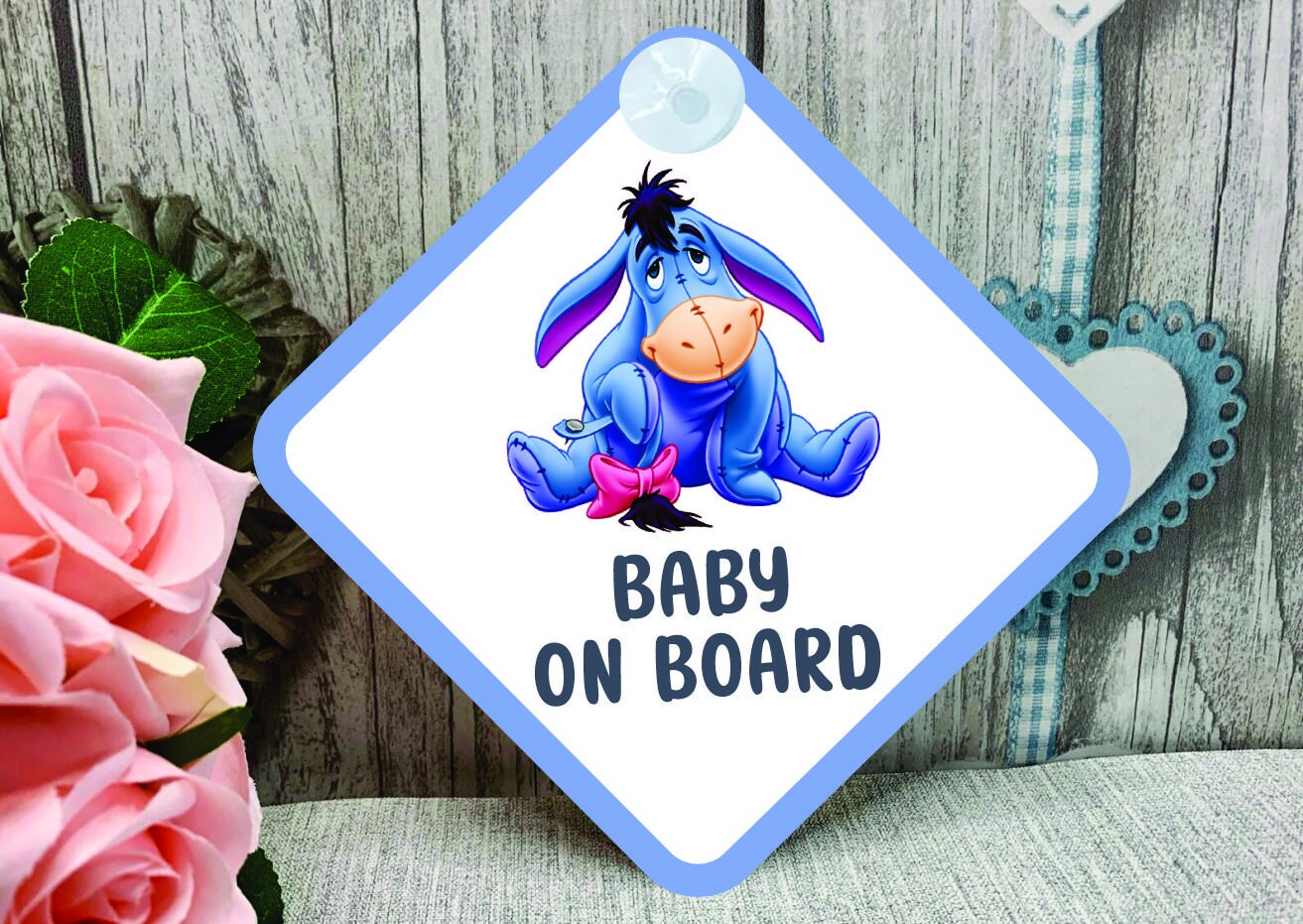 Eeyore - Winnie the Pooh Baby on Board Car Sign - Baby on Board | Child on Board