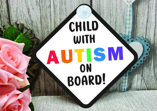 Child with Autism on Board Car Sign - Child on Board | Baby on Board