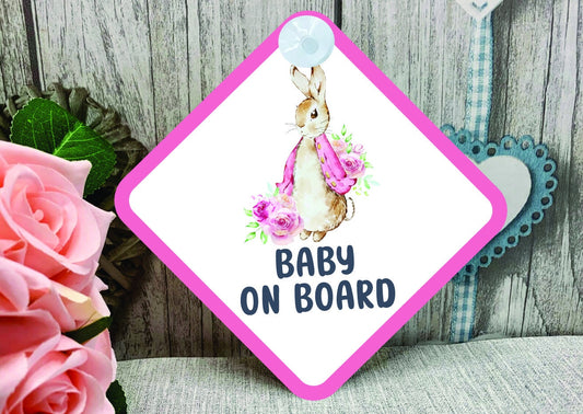 Peter Rabbit Baby on Board Car Sign - Baby on Board | Child on Board