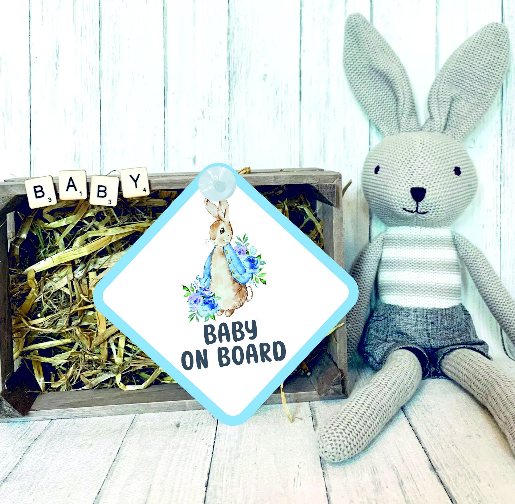 Peter Rabbit Baby on Board Car Sign - Baby on Board | Child on Board