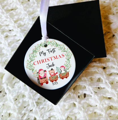 Personalised Baby's First Christmas Bauble - First Christmas Ornament - First Christmas Bauble - Baby First Xmas Tree Decoration - Keepsake