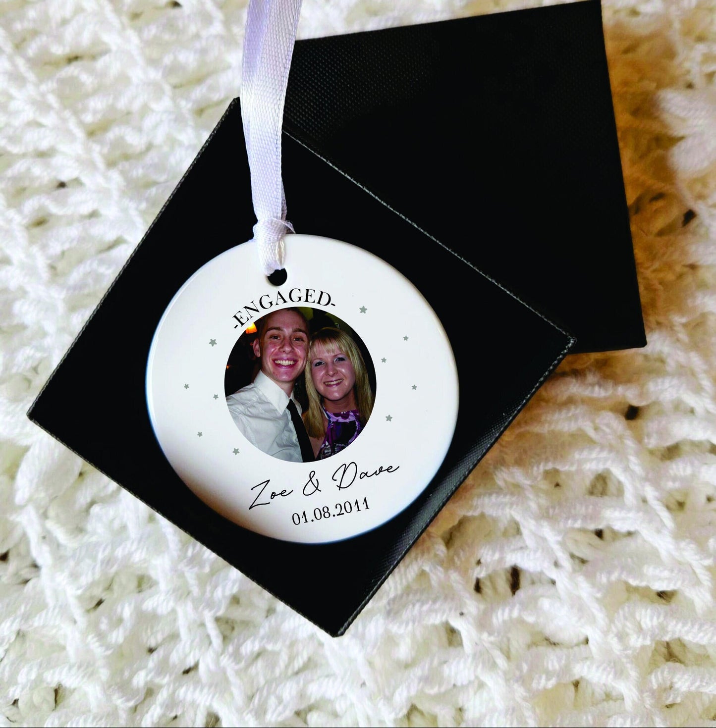 Personalised Engagement Ornament - Engagement Gift - Engagement Present - Photo Engagement Gift - Engagement Keepsake - Engaged - Wedding