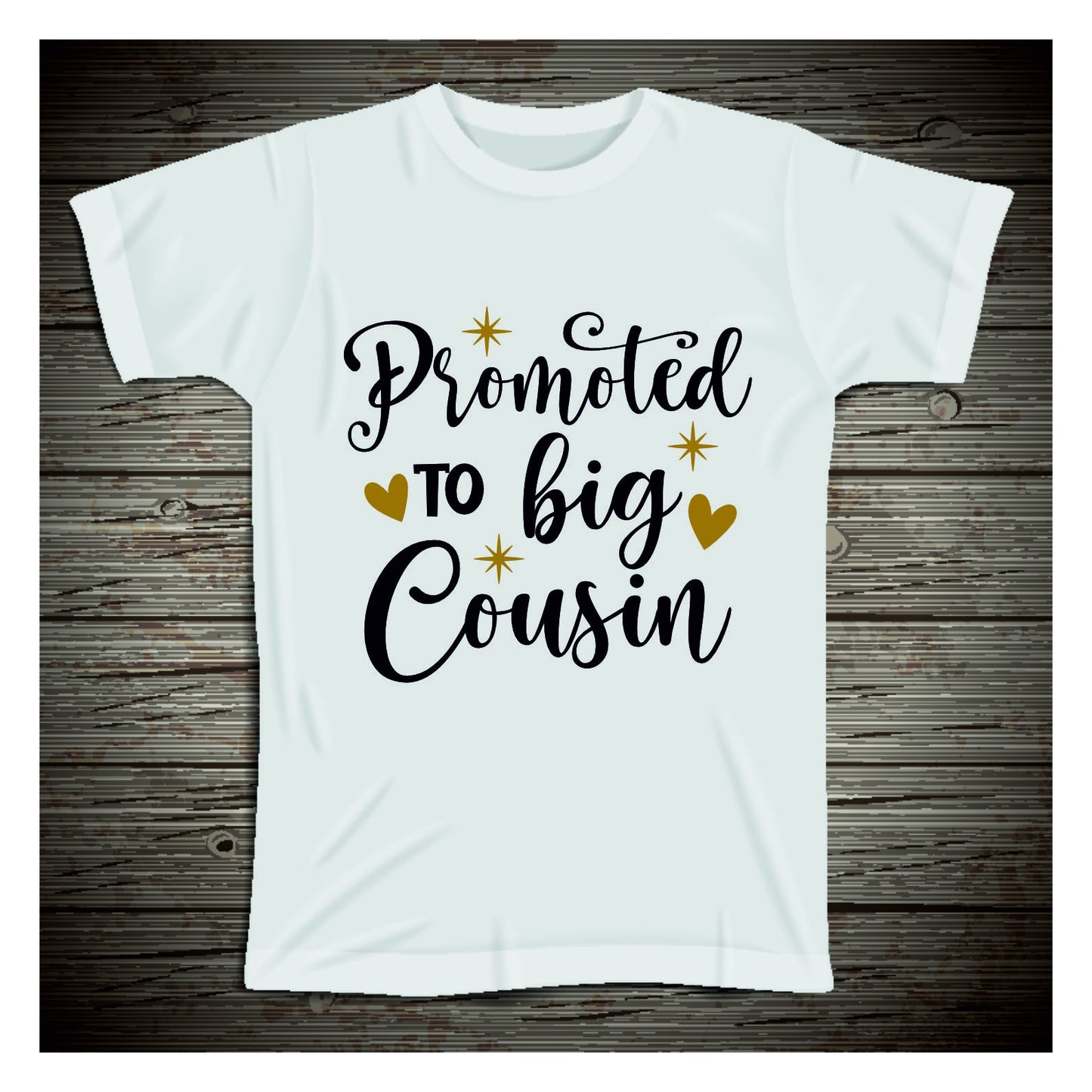 Promoted to Big Cousin Baby Vest/Rompersuit/T-shirt | New Cousin - Baby Announcement