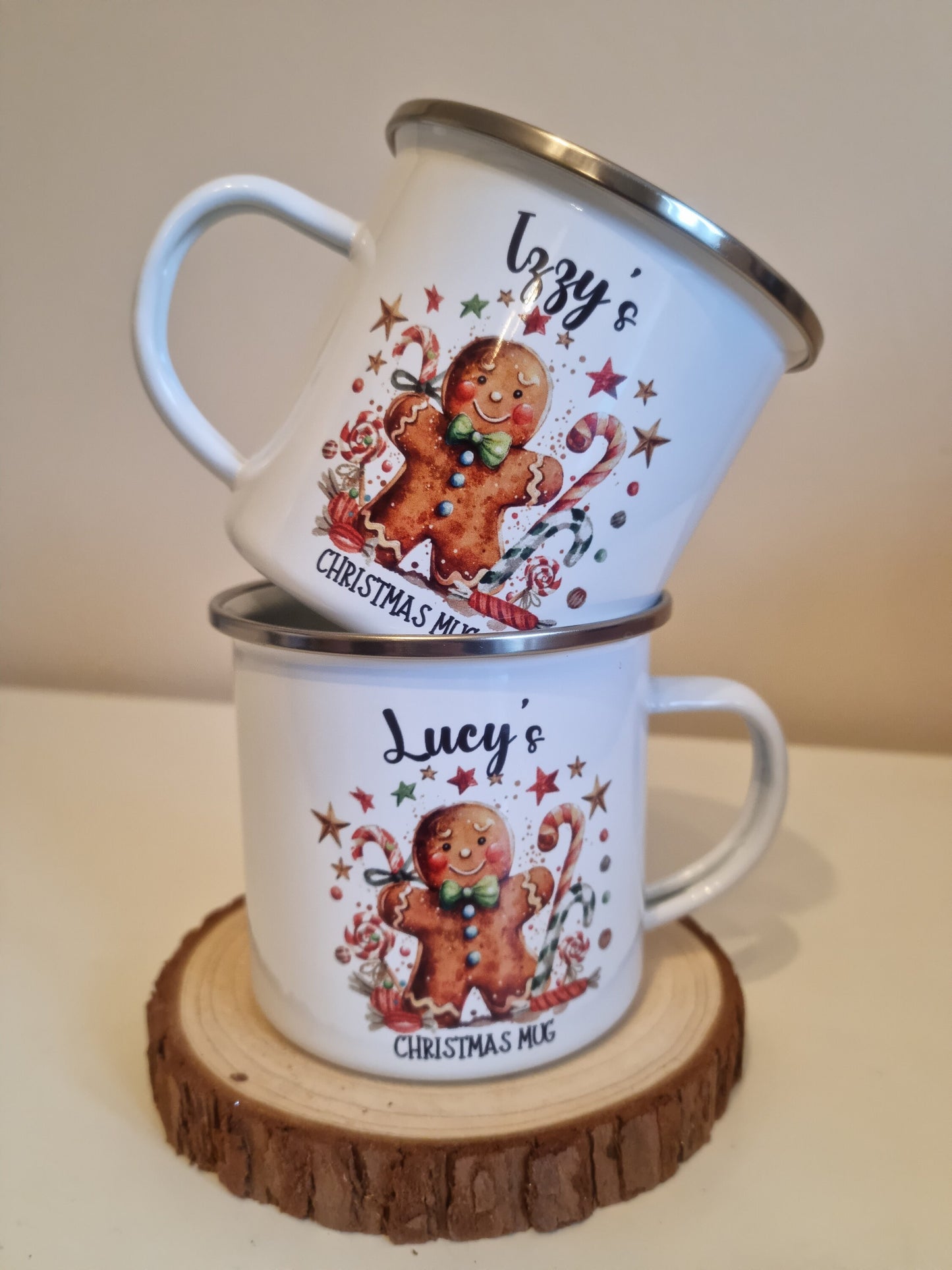 Personalised Family Christmas mugs, hot chocolate mugs, Christmas Eve, Christmas Eve box filler, Gingerbread - Family Matching Mugs