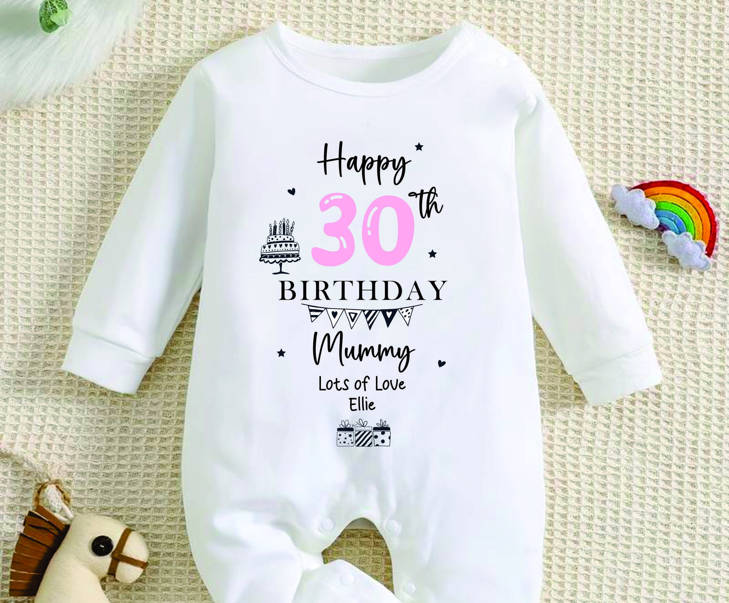 Happy 30th Birthday DADDY Baby Girl / Boy Outfit (First Birthday 1st Birthday Daddy Dad Birthday l New Dad Gift | Love My Dad)