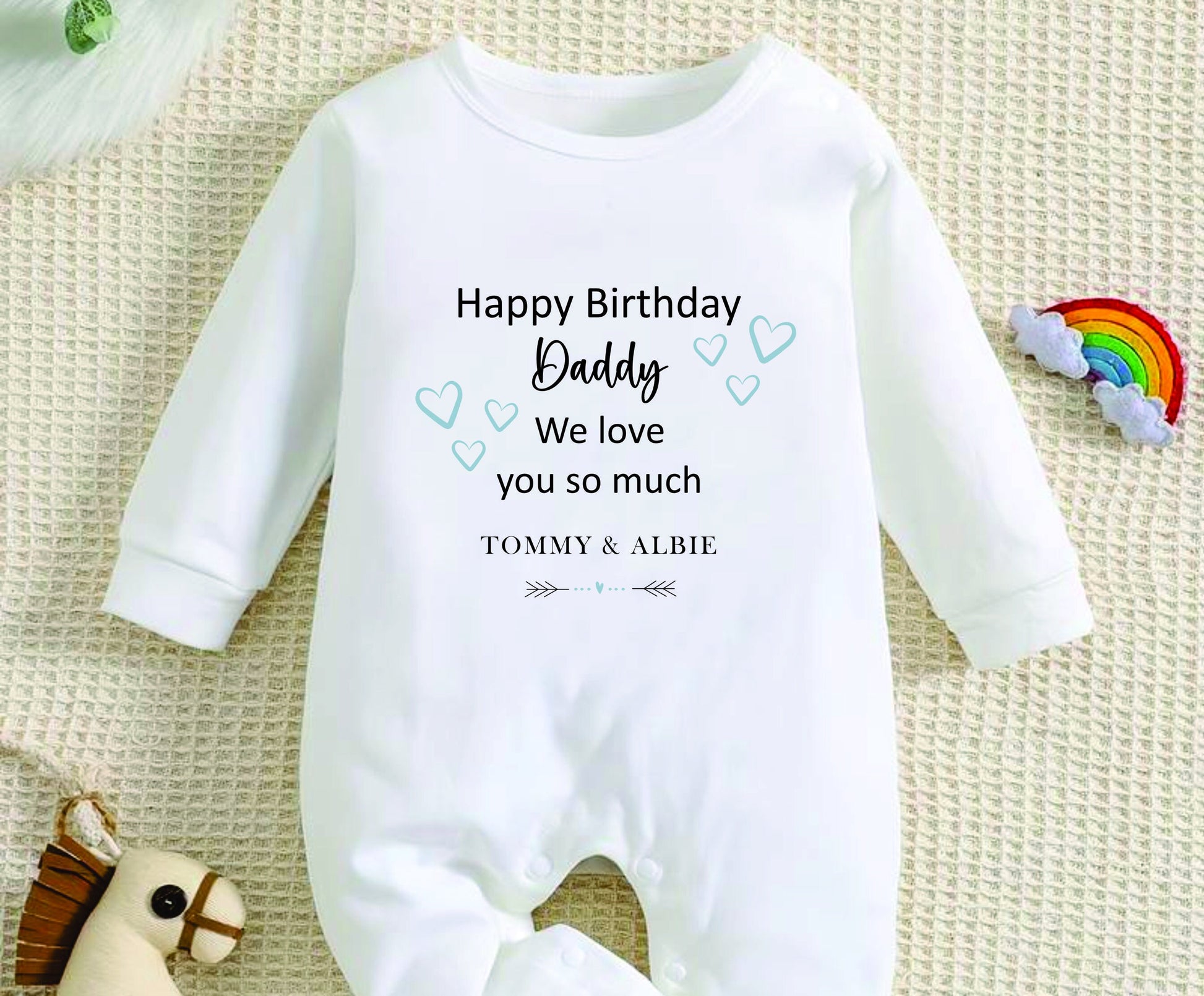 Happy Birthday DADDY Baby Girl / Boy Outfit (First Birthday 1st Birthday Daddy Dad Birthday l New Dad Gift | Love My Dad)