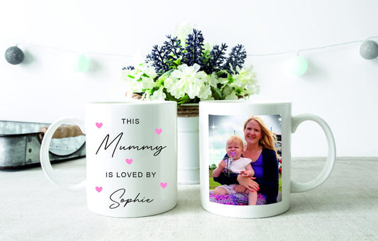 Personalised This Mummy Is Loved By Photo Mug - Mother's Day Gift - New Mummy Nanny Gift - Gift for Her - Birthday