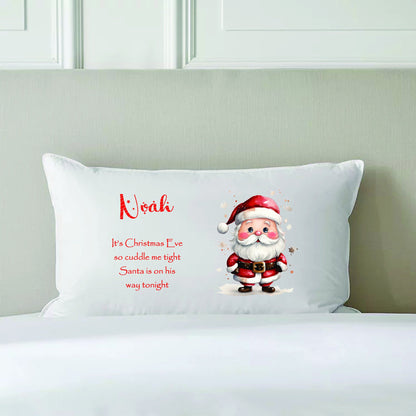Christmas Pillow Case, Personalised Pillow, Christmas Eve Box Filler, Christmas Eve Pillowcase, Christmas Eve Box, White Pillow Cover