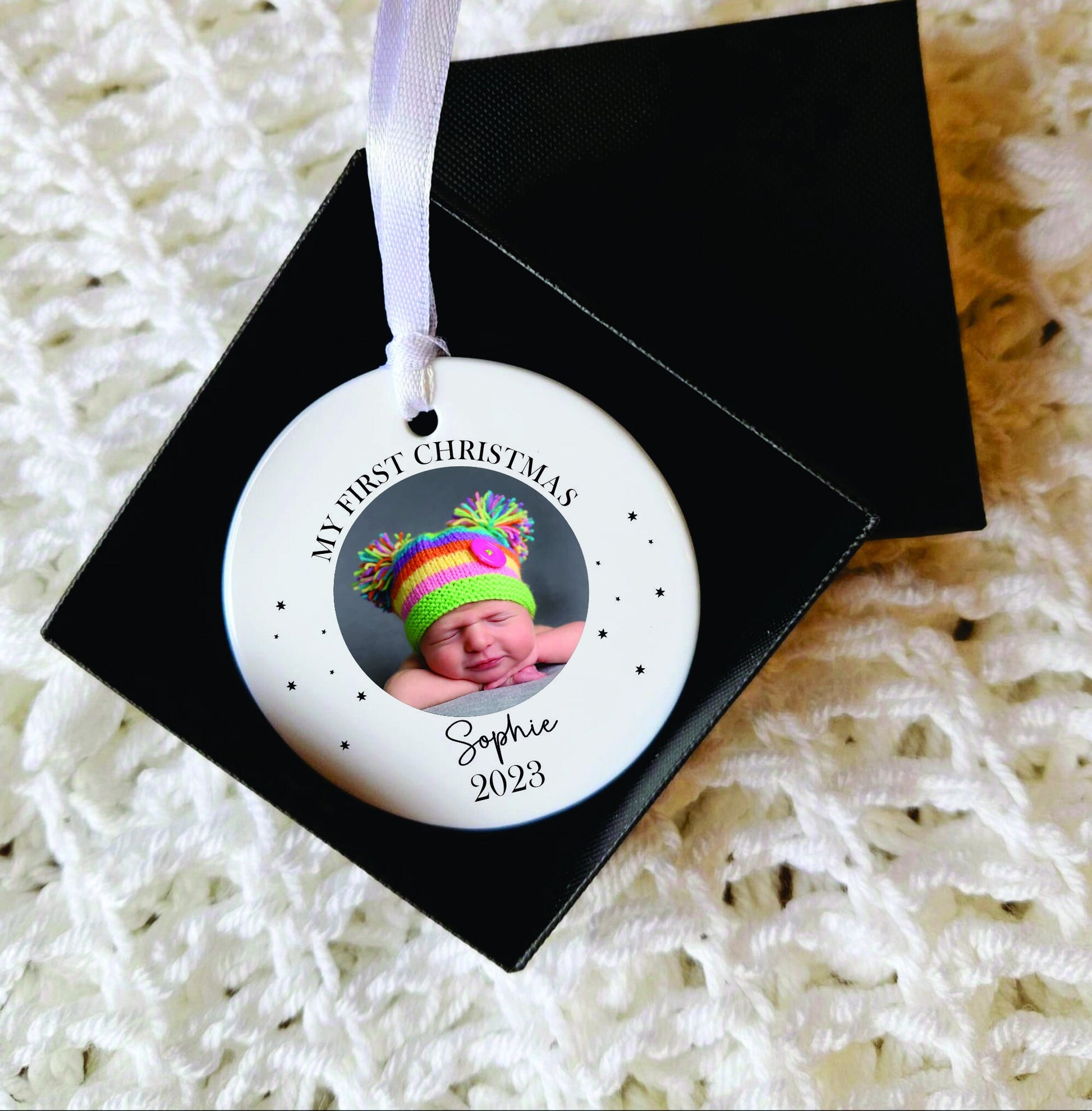 Personalised My first Christmas Bauble, Babies 1st Christmas Bauble – Baby First Xmas Ornament