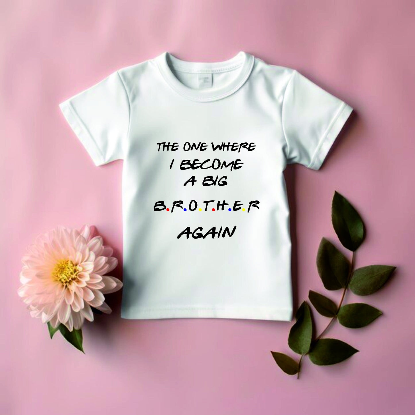 The One Where I Become A Big Sister / Brother - Sibling Announcement Kids T-Shirt "FRIENDS STYLE"