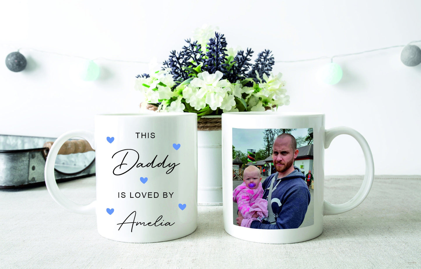 Personalised This Daddy Is Loved By Photo Mug - Father's Day Gift - New Daddy Grandad Gift - Gift for Him - Birthday