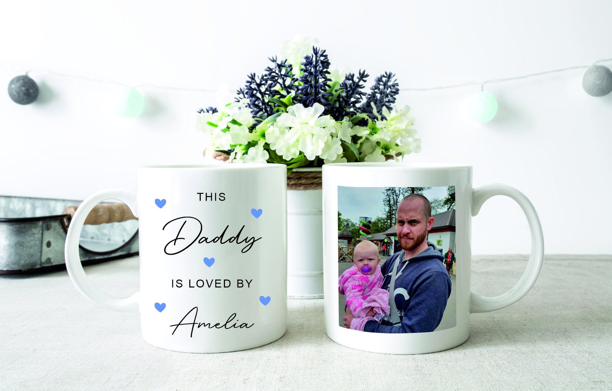 Personalised This Daddy Is Loved By Photo Mug - Father's Day Gift - New Daddy Grandad Gift - Gift for Him - Birthday