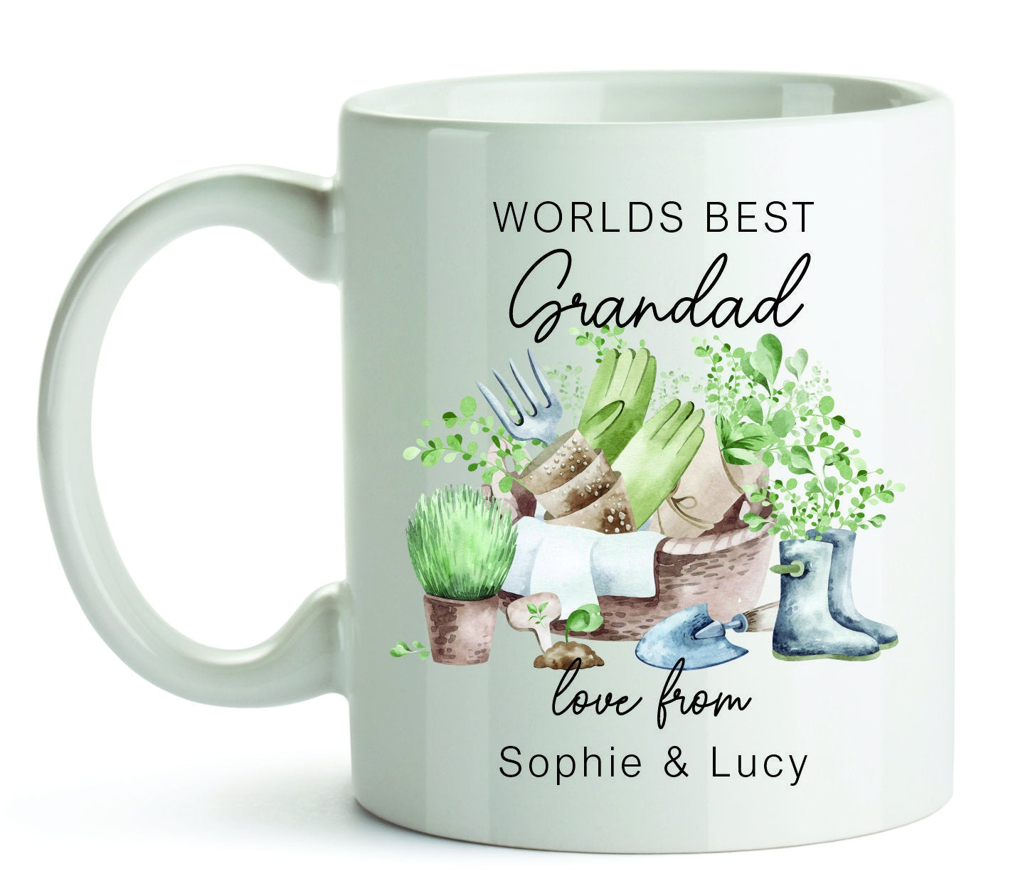 Personalised Worlds Best Grandad, Grandpa Mug - Gift For Grandad - Grandpa - Gan Gan - Pops - Daddy - Dad - Father's Day Gift